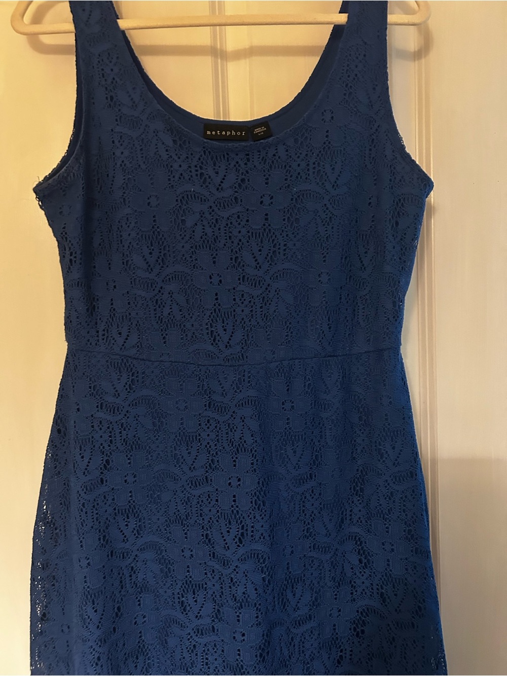 Metaphor Cobalt Lace Midi Dress